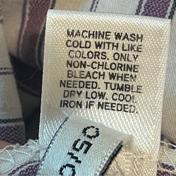 Express Studio purple striped cap sleeve wrap blouse M - Picture 10 of 11